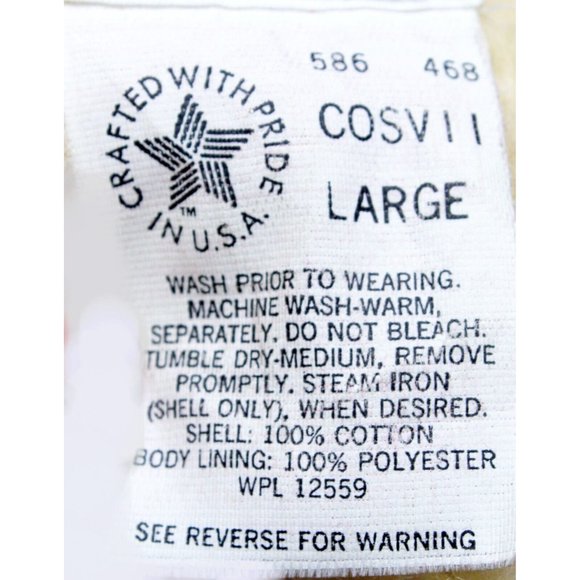 VTG 70s 80s Come On Strong Men L Sherpa Lined Blue Jean Vest Ranch Denim Western - Picture 14 of 15